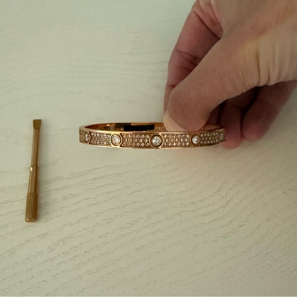 Jewelry - Rose Gold “Love” Bracelet with Crystals / SMALL!! / Comes with Screwdriver! ❤️